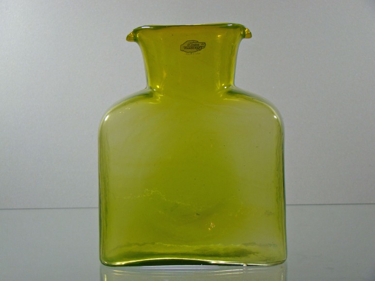 Blenko Water Bottle Jungle encased Yellow